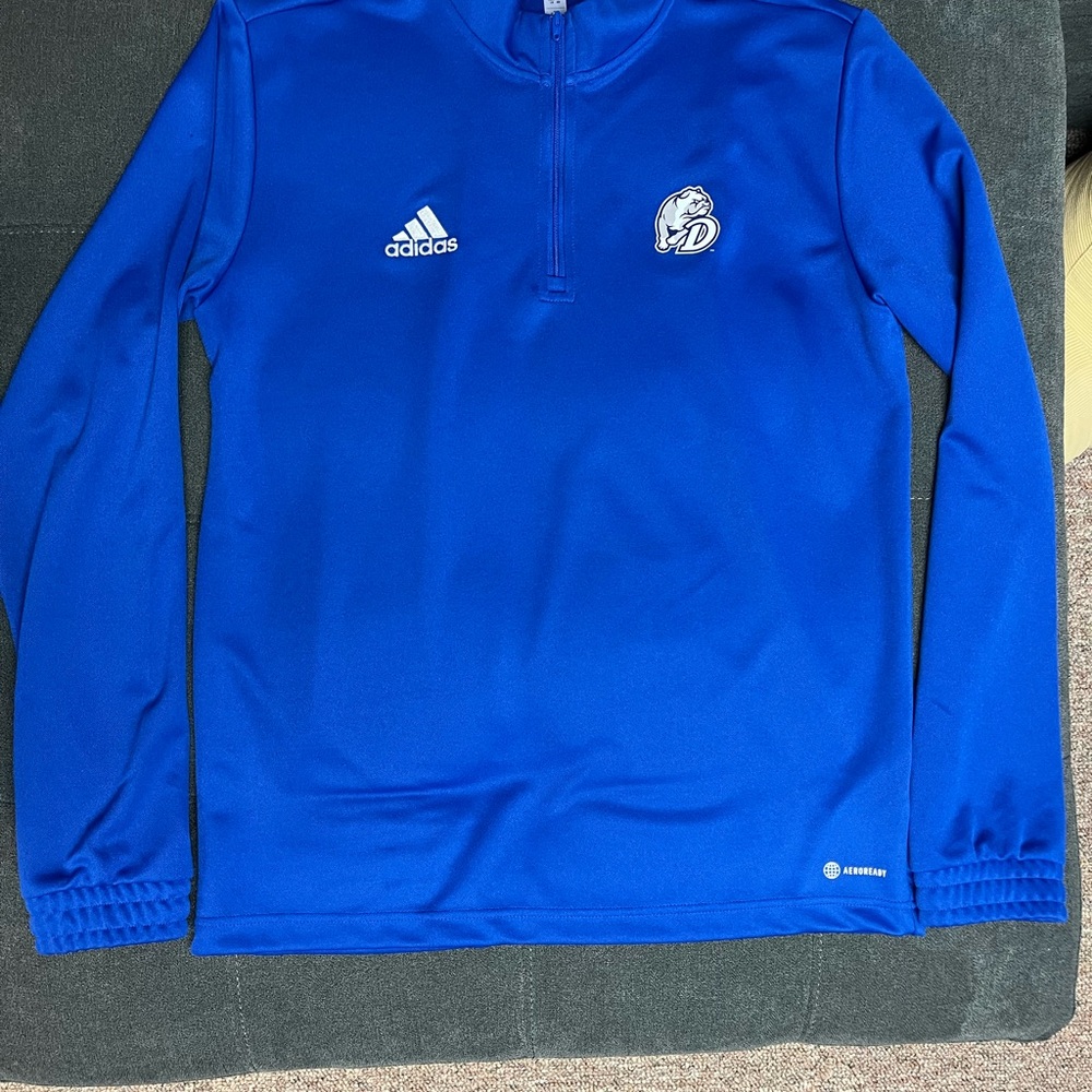 Adidas Drake Bulldogs Blue Quarter-Zip Pullover